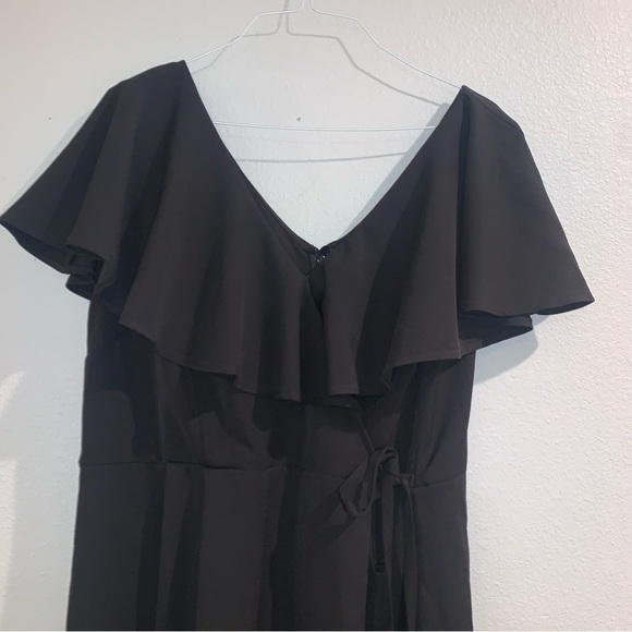 Eloquii wrap style dress size 18 in black - Picture 3 of 10